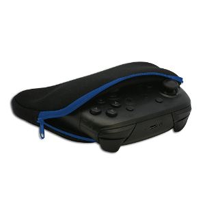 Storage Pouch for PS4 Wireless Controller / Switch Pro controller (Black x Blue)