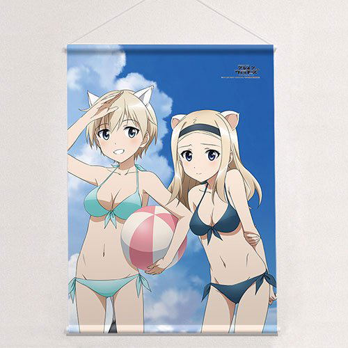Brave Witches Original Illustration B2 Wall Scroll: Nipa & Sasha Swimwear image 1