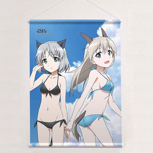 Brave Witches Original Illustration B2 Wall Scroll: Sanya & Eila Swimwear image 1