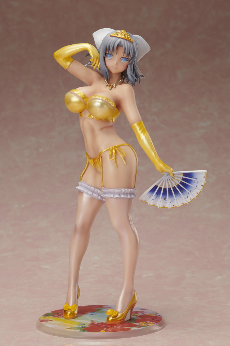 Gokubi Girls Super Premium Senran Kagura NewWave G Burst 1/6 Scale Pre-Painted Figure: Yumi Komugiiro no Hiyake Hada de Sexy Lingerie Ver. image 2