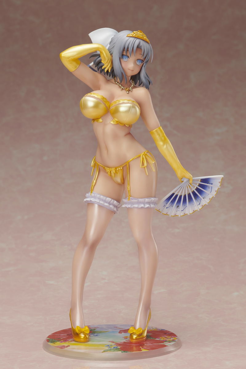 Gokubi Girls Super Premium Senran Kagura NewWave G Burst 1/6 Scale Pre-Painted Figure: Yumi Komugiiro no Hiyake Hada de Sexy Lingerie Ver. image 3