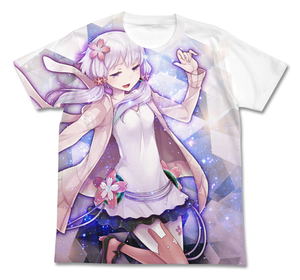 Yuzuki Yukari - On Full Graphic T-shirt White (XL Size)_