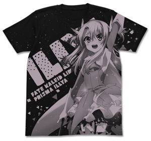 Fate/Kaleid Liner Prisma Illya 2wei Herz! - Illya All Print T-shirt Black (L Size)_