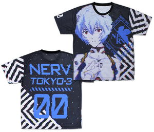 Evangelion - Rei Ayanami Double-sided Full Graphic T-shirt (L Size)_