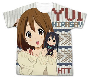 K-On! - Yui Hirasawa Full Graphic T-shirt White (L Size)_