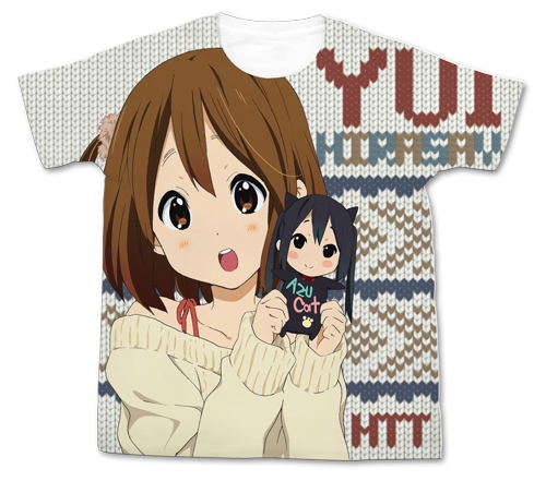 K-On! - Yui Hirasawa Full Graphic T-shirt White (L Size) image 1
