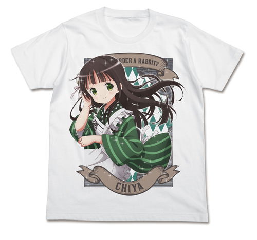 Is The Order A Rabbit? - Chiya Full Color T-shirt (White | Size S) image 1