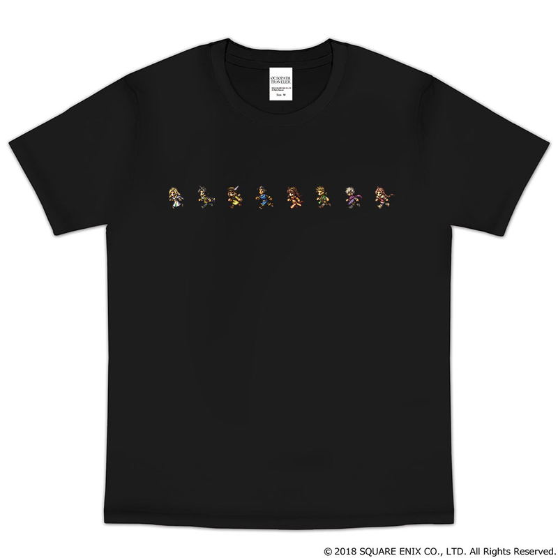 Octopath Traveler T-shirt Black (XL Size) image 1