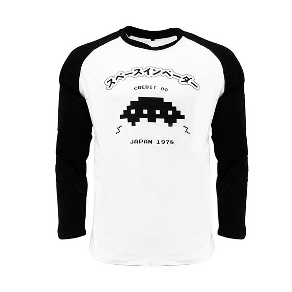 Space Invaders UFO Raglan T-shirt (L Size) image 1
