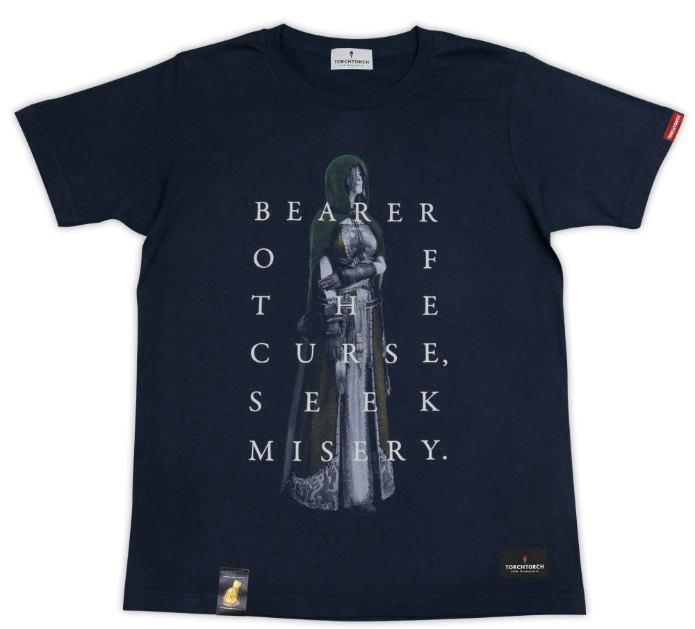Dark Souls × Torch Torch - Emerald Herald T-shirt Navy (L Size)