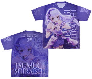 The Idolm@ster Million Live! - Tsumugi Shiraishi Full Graphic T-shirt (S Size)_