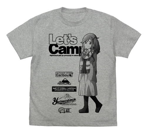 Yurucamp - Aoi Inuyama T-shirt Mix Gray (XL Size) image 1