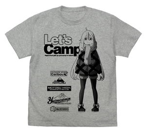 Yurucamp - Nadeshiko Kagamihara T-shirt Mix Gray (L Size)_