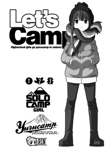 Yurucamp - Rin Shima T-shirt Mix Gray (M Size) image 3