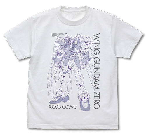 Mobile Suit Gundam Wing Endless Waltz - Wing Gundam Zero EW T-shirt White (S Size) image 1