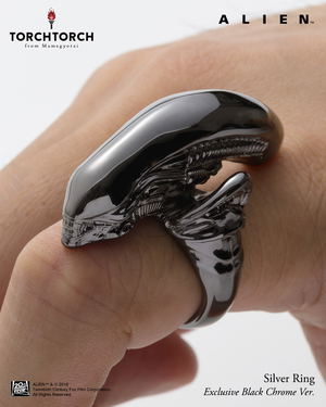 Alien - Big Chap Silver Ring Exclusive Black Chrome Ver. (M Size)_