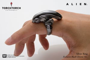 Alien - Big Chap Silver Ring Exclusive Black Chrome Ver. (M Size)_