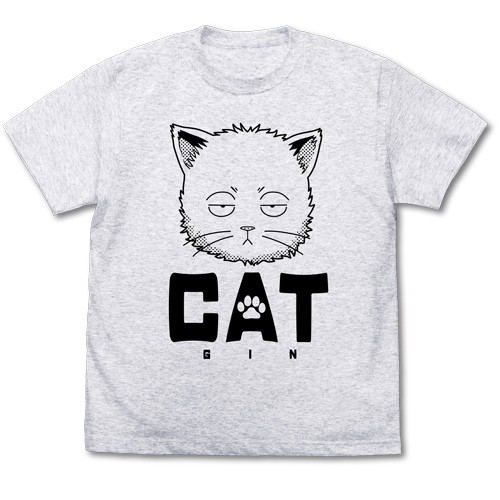 Gintama - Cat Gin-san T-shirt Ash (M Size) image 1