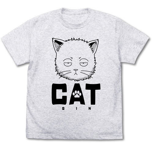 Gintama - Cat Gin-san T-shirt Ash (S Size) image 1