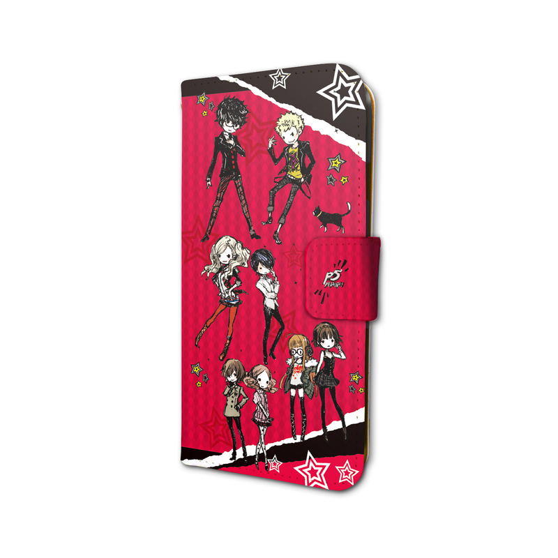 Persona 5 01 Group Book Type Smartphone Case Graff Art Design (iPhone 6/6S/7/8) image 2