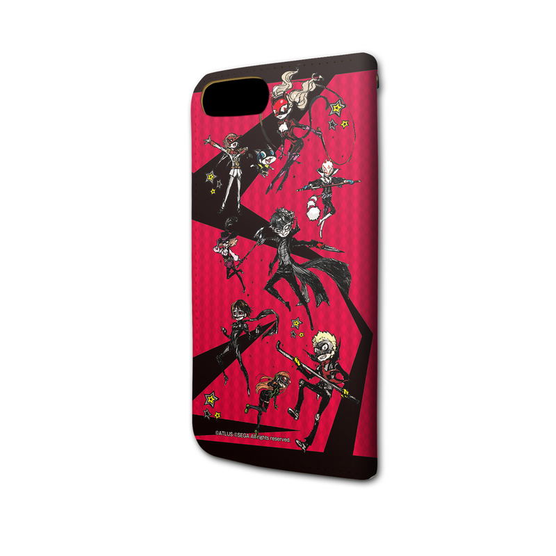 Persona 5 01 Group Book Type Smartphone Case Graff Art Design (iPhone 6/6S/7/8) image 3