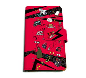 Persona 5 02 Pattern Design Book Type Multi Smartphone Case Graff Art Design_