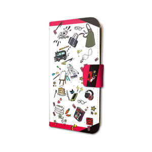 Persona 5 02 Pattern Design Book Type Smartphone Case Graff Art Design (iPhone 6/6S/7/8)_