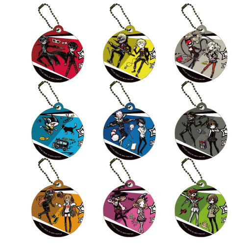 Persona 5 Chara Leather Charm 01 Graff Art Design (Set of 9 pieces) image 1