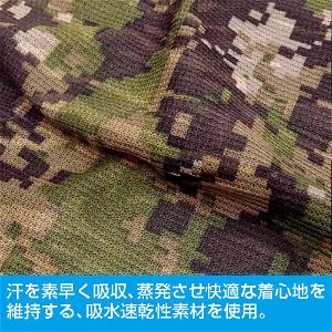 Sword Art Online Alternative Gun Gale Online - Llenn Camouflage Dry T-shirt Pixel Wood Land (S Size)