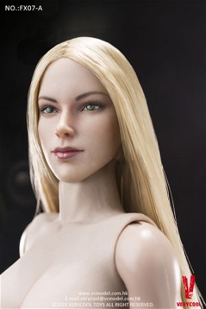 VeryCool 1/6 Scale Supermodel Head Sculpt + Female Body Set (Golden Straight Hair Head)