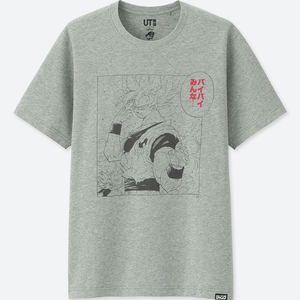 UT Jump 50th Anniversary - Dragon Ball Super Saiyan Men's T-shirt Gray (S Size)_