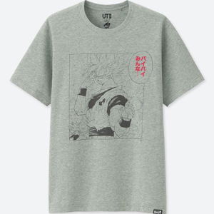 UT Jump 50th Anniversary - Dragon Ball Super Saiyan Men's T-shirt Gray (M Size)_