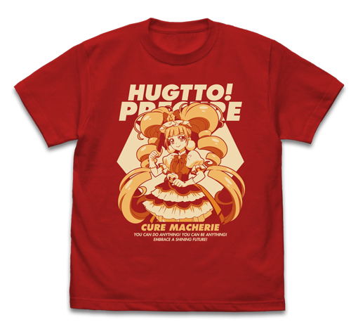 Hugtto! Precure - Cure Macherie T-shirt Red (XL Size) image 1