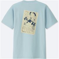 UT Jump 50th Anniversary - One Piece Luffy Men's T-shirt Blue (XL Size)
