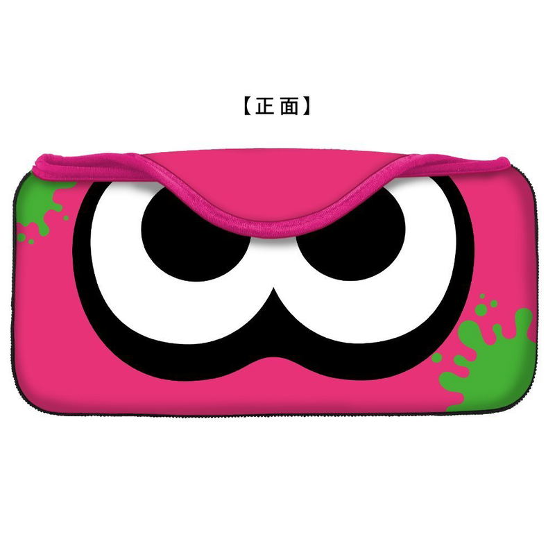 Splatoon 2 Quick Pouch Collection for Nintendo Switch (Neon Pink Squid) image 2