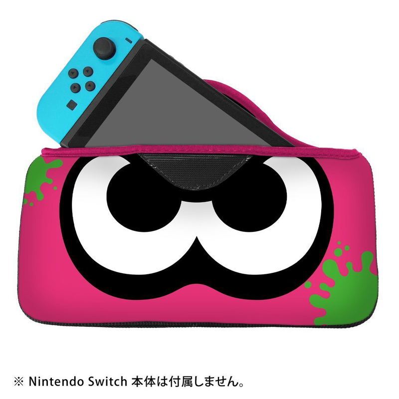 Splatoon 2 Quick Pouch Collection for Nintendo Switch (Neon Pink Squid) image 4