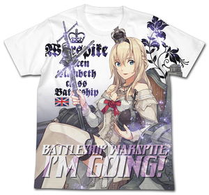 Kantai Collection -Kan Colle- Warspite Full Graphic T-shirt White (S Size)_