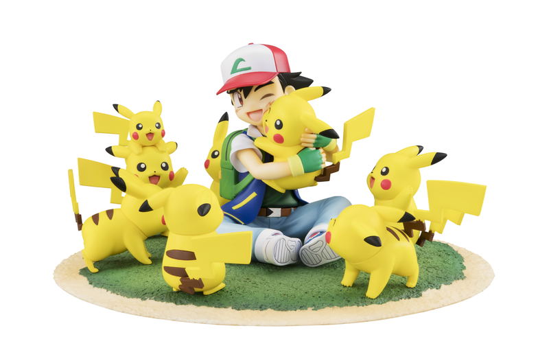 G.E.M. Series Pocket Monsters Pre-Painted PVC Figure: Ash Ketchum & Pikachu (Crowd of Pikachu Ver.) image 2