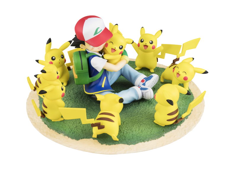 G.E.M. Series Pocket Monsters Pre-Painted PVC Figure: Ash Ketchum & Pikachu (Crowd of Pikachu Ver.) image 3