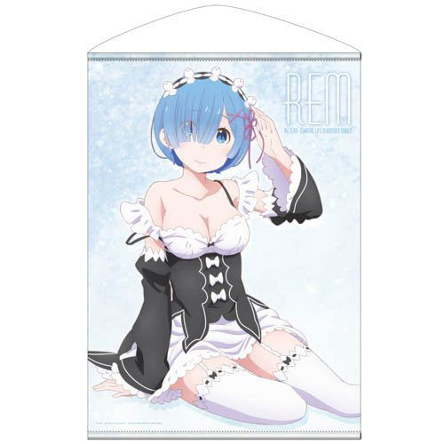 Re:Zero kara Hajimeru Isekai Seikatsu Dokidoki B2 Wall Scroll: Rem (Re-run) image 1