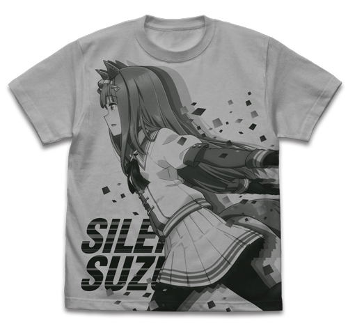 Uma Musume Pretty Derby - Silence Suzuka T-shirt Light Gray (S Size) image 1