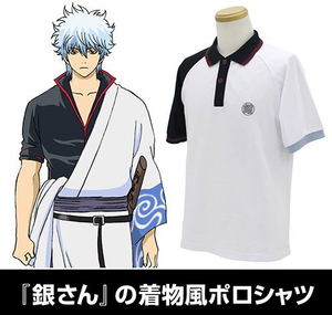 Gintama - Gin-san Design Polo Shirt (M Size)_