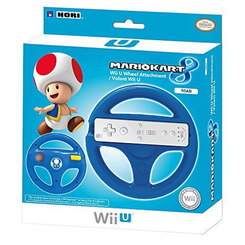 Hori Mario Kart Racing Wheel for Wii U (Toad) for Nintendo Wii