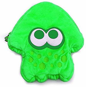 Splatoon 2 Squid Plush Pouch for Nintendo Switch (Neon Green)_