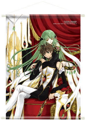 Code Geass Lelouch of the Rebellion Clamp Illustration A1 Wall Scroll: Suzaku & C.C._