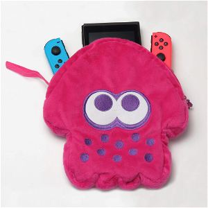 Splatoon 2 Squid Plush Pouch for Nintendo Switch (Neon Pink)