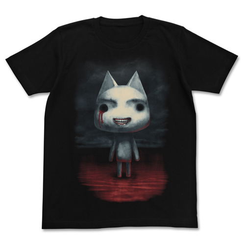 PlayStation To Issho Collaboration Illustration T-shirt - Siren To Issho - Shibi Toro No Umikaeri Ver. Black (M Size) image 1