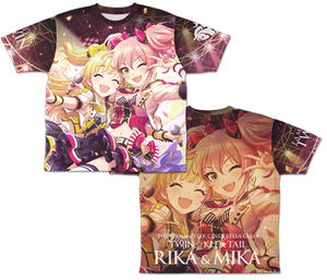 The Idolm@ster Cinderella Girls - Twinkle Tail Rika & Mika Double-sided Full Graphic T-shirt (L Size)_