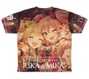 The Idolm@ster Cinderella Girls - Twinkle Tail Rika & Mika Double-sided Full Graphic T-shirt (L Size)_