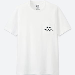 UT Namco Museum - Pac-Man Ghost Eyes Men's T-shirt White (XL Size)_